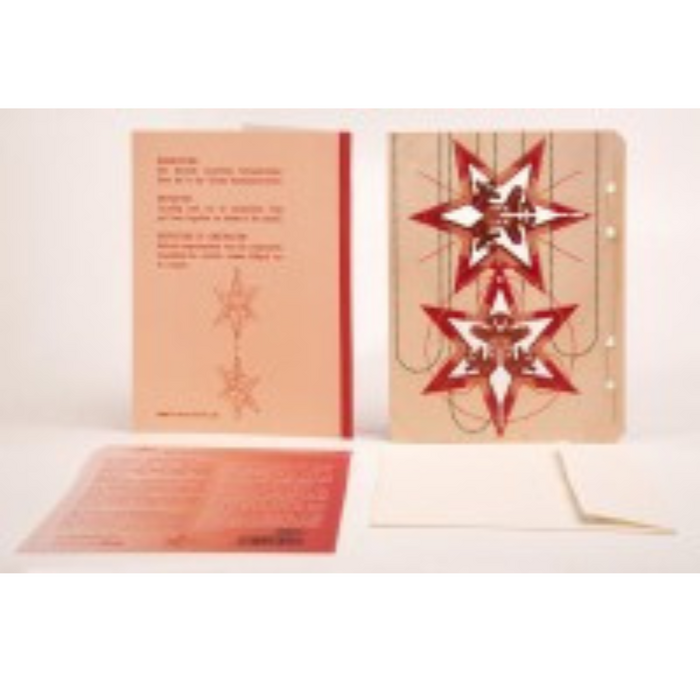 Stern mit Lebkuchenmann -  3D Deko Grußkarte