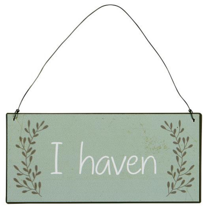 Metallschild "I haven"
