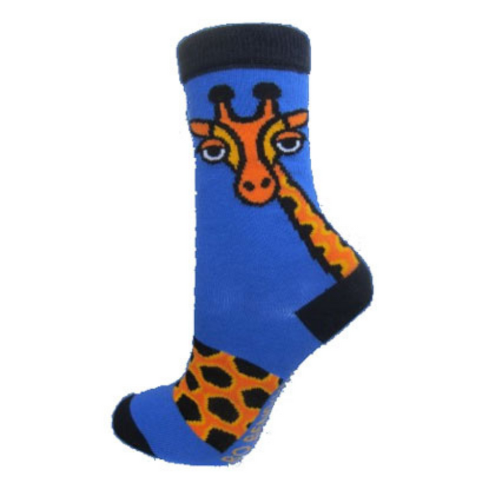Socken Giraffe blau