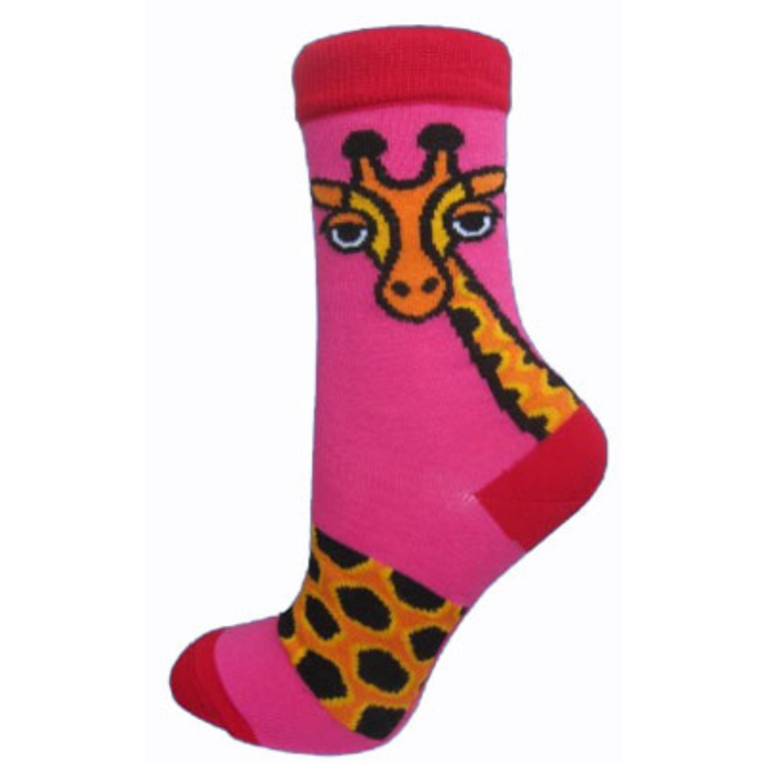 Socken Giraffe pink
