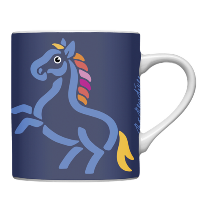 Tasse Pferd blau
